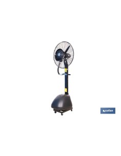 VENTILADOR INDUSTRIAL DE PIE CON NEBULIZACIÓN Y 3 VELOCIDADES Ø65 CM 260 W