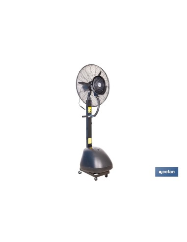 VENTILADOR INDUSTRIAL DE PIE CON NEBULIZACIÓN Y 3 VELOCIDADES Ø65 CM 260 W