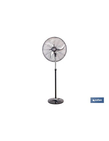 VENTILADOR INDUSTRIAL DE PIE OSCILANTE CON 3 VELOCIDADES Ø65 CM 200 W