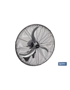 VENTILADOR INDUSTRIAL DE PARED OSCILANTE CON 3 VELOCIDADES Ø65 CM 200 W 2
