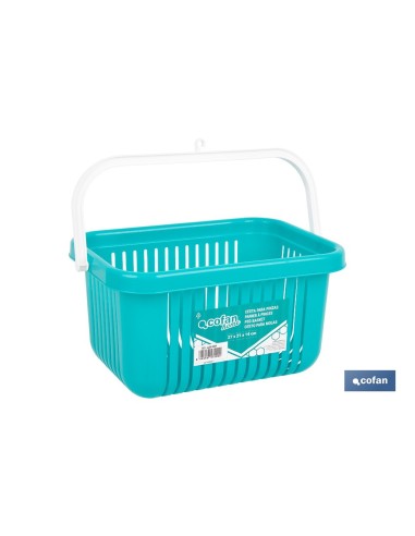 CESTA PARA PINZAS AZUL TURQUESA 27 X 21 X 14 CM