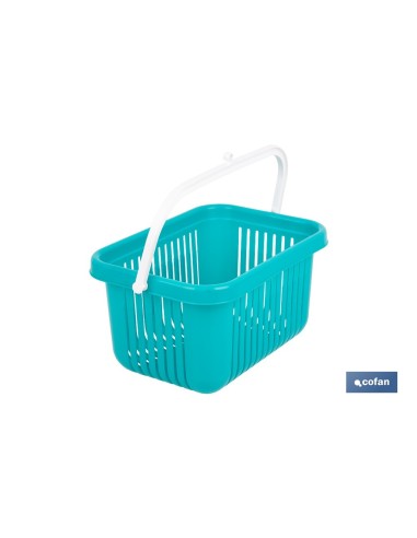 CESTA PARA PINZAS AZUL TURQUESA 27 X 21 X 14 CM