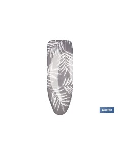 FUNDA ACOLCHADA PARA TABLA DE PLANCHAR 135 X 53 CM RAMAS GRIS BITONAL