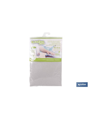 FUNDA ACOLCHADA PARA TABLA DE PLANCHAR 135 X 53 CM GRIS METALIZADO