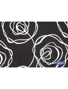 FUNDA ACOLCHADA PARA TABLA DE PLANCHAR 135 X 53 CM ROSAS NEGRAS 2