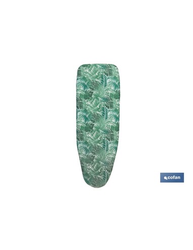 FUNDA ACOLCHADA PARA TABLA DE PLANCHAR 135 x 53 CM RAMAS VERDES
