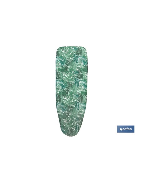 FUNDA ACOLCHADA PARA TABLA DE PLANCHAR 135 x 53 CM RAMAS VERDES