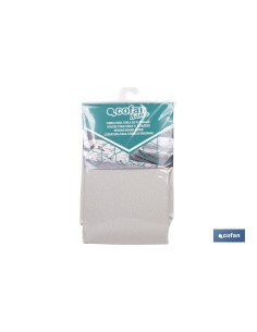 FUNDA ACOLCHADA PARA TABLA DE PLANCHAR 140 X 60 CM GRIS METALIZADO 2