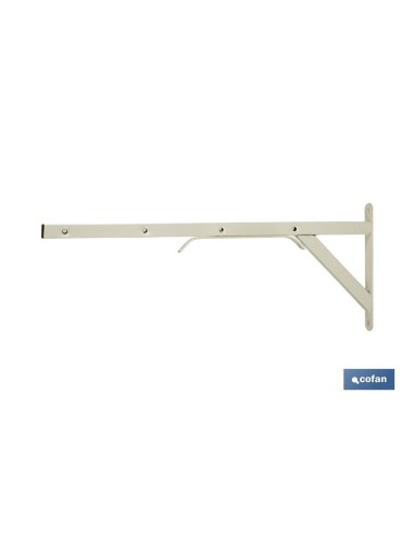 TENDEDERO BLANCO DE ESCUADRA PARA PARED 50 X 20 CM