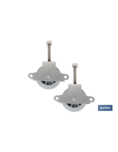 PACK 2 POLEAS PARA TENDEDERO ACERO INOXIDABLE 304 ROLDANA 4 CM 2