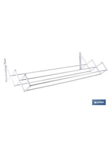TENDEDERO EXTENSIBLE PARA PARED EN ALUMINIO LACADO 100 CM