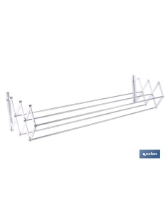 TENDEDERO EXTENSIBLE PARA PARED EN ALUMINIO LACADO 100 CM 2