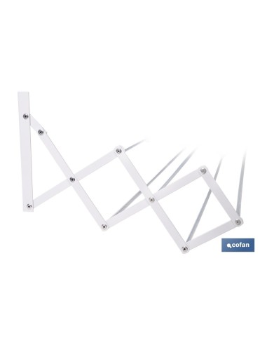TENDEDERO EXTENSIBLE PARA PARED EN ALUMINIO LACADO 100 CM