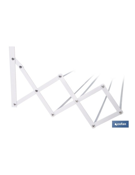 TENDEDERO EXTENSIBLE PARA PARED EN ALUMINIO LACADO 100 CM