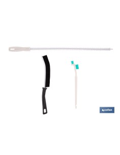 SET DE CEPILLOS DE LIMPIEZA MULTIFUNCIÓN PARA RANURAS, RINCONES, RAÍLES Y TUBERÍAS