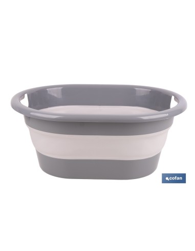 BARREÑO PLEGABLE GRIS/BLANCO 18 L