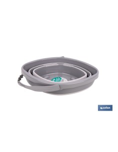 CUBO PLEGABLE COLOR GRIS/BLANCO 11 L 2