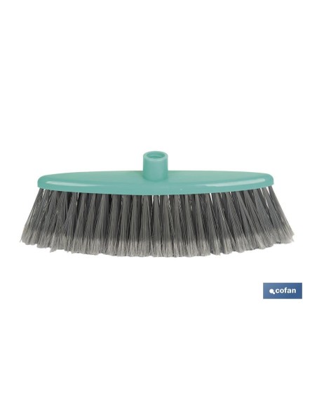 CEPILLO DE BARRER PLUMADO VERDE AGUA 37 X 8.5 X 9 (12) CM
