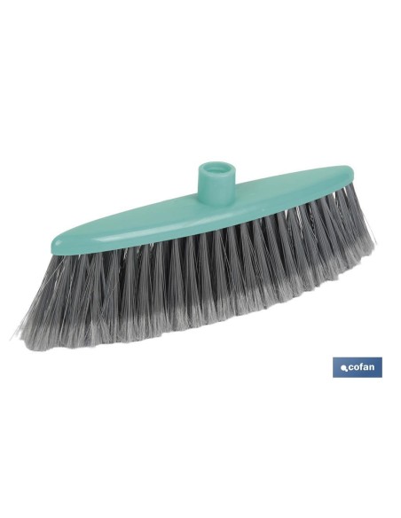 CEPILLO DE BARRER PLUMADO VERDE AGUA 37 X 8.5 X 9 (12) CM