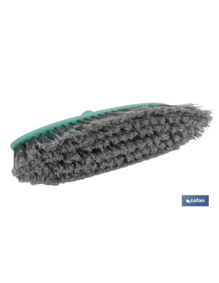 CEPILLO DE BARRER PLUMADO VERDE AGUA 37 X 8.5 X 9 (12) CM