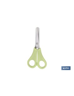 TIJERA ESCOLAR CON PUNTA REDONDA DE COLOR VERDE 13,3 CM