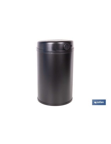 CUBO DE BASURA NEGRO CON SENSOR Y CUBO INTERIOR 30 L 52 X 30,5 CM