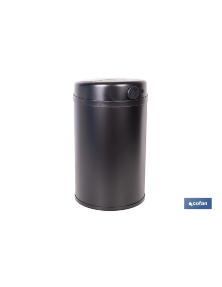 CUBO DE BASURA NEGRO CON SENSOR Y CUBO INTERIOR 30 L 52 X 30,5 CM