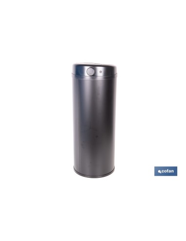 CUBO DE BASURA NEGRO CON SENSOR Y CUBO INTERIOR 50 L 30,5 X 78 CM