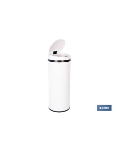CUBO DE BASURA BLANCO CON SENSOR Y CUBO INTERIOR 50 L 30,5 X 78 CM 2