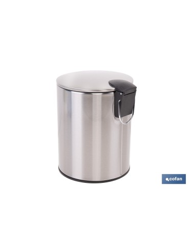 CUBO DE BASURA DE ACERO CON PEDAL Y CUBO INTERIOR 5 L 20,3 X 26,2 CM