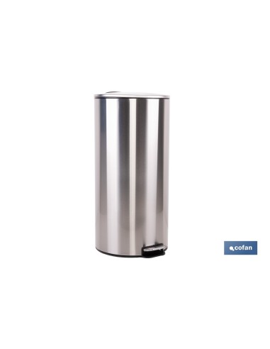 CUBO DE BASURA DE ACERO CON PEDAL Y CUBO INTERIOR 27 L 29,2 X 61,5 CM