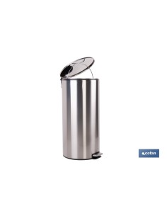 CUBO DE BASURA DE ACERO CON PEDAL Y CUBO INTERIOR 27 L 29,2 X 61,5 CM 2