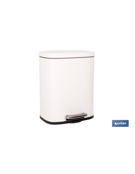 CUBO DE BASURA BEIGE CON PEDAL Y CUBO INTERIOR 20 L 34,2 X 29,3 X 44 CM