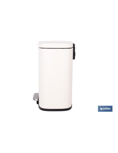 CUBO DE BASURA BEIGE CON PEDAL Y CUBO INTERIOR 20 L 34,2 X 29,3 X 44 CM