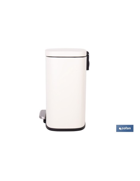 CUBO DE BASURA BEIGE CON PEDAL Y CUBO INTERIOR 20 L 34,2 X 29,3 X 44 CM