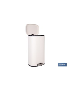 CUBO DE BASURA BEIGE CON PEDAL Y CUBO INTERIOR 30 L 34,2 X 29,3 X 63,5 CM 2
