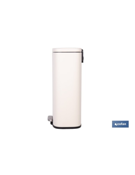 CUBO DE BASURA BEIGE CON PEDAL Y CUBO INTERIOR 30 L 34,2 X 29,3 X 63,5 CM