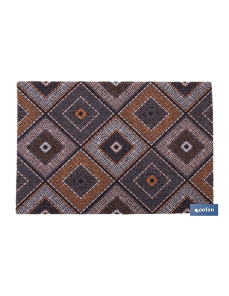 FELPUDO CON ESTAMPADO DIGITAL ROMBOS 50 x 70 CM