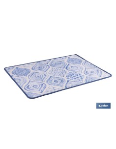 FELPUDO CON ESTAMPADO DIGITAL AZUL 50 x 70 CM 2
