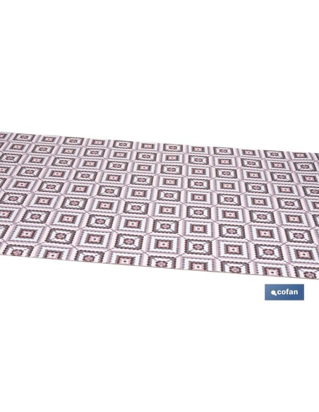 ROLLO DE ALFOMBRA EN CUADROS CROCHET 50% ALGODÓN 50% POLIÉSTER 50 CM X 15 M