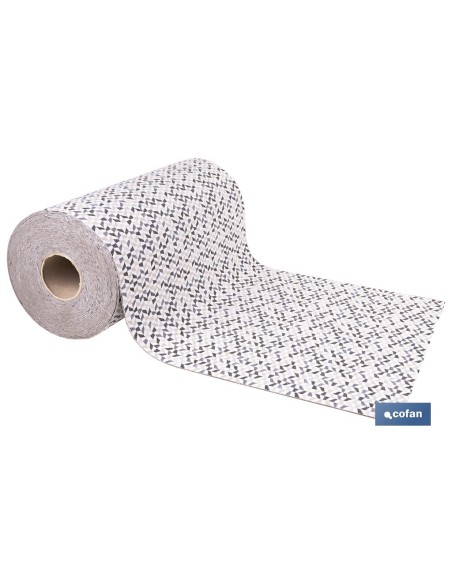 ROLLO DE ALFOMBRA EN MOSAICOS VANGUARDISTA 50% ALGODÓN 50% POLIÉSTER 50 CM X 15 M