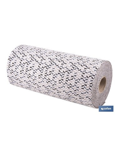 ROLLO DE ALFOMBRA EN MOSAICOS VANGUARDISTA 50% ALGODÓN 50% POLIÉSTER 50 CM X 15 M