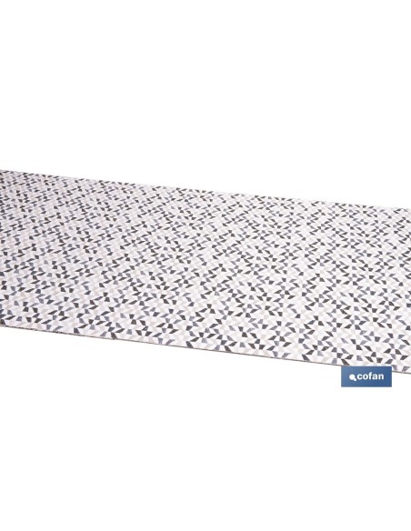 ROLLO DE ALFOMBRA EN MOSAICOS VANGUARDISTA 50% ALGODÓN 50% POLIÉSTER 50 CM X 15 M
