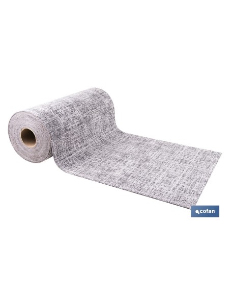 ROLLO DE ALFOMBRA JASPEADA GRIS MARENGO 50% ALGODÓN 50% POLIÉSTER 50 CM X 15 M
