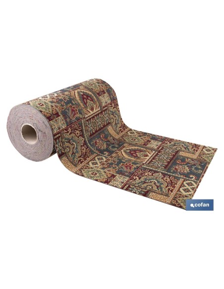 ROLLO DE ALFOMBRA DISEÑO EGIPCIO 50% ALGODÓN 50% POLIÉSTER 50 CM X 15 M