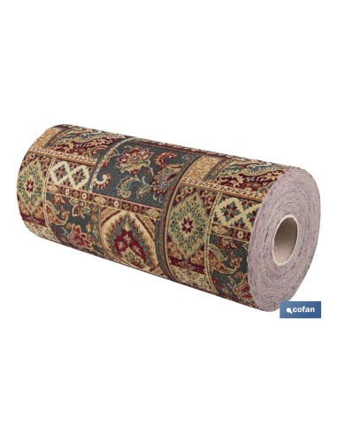 ROLLO DE ALFOMBRA DISEÑO EGIPCIO 50% ALGODÓN 50% POLIÉSTER 50 CM X 15 M