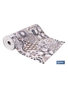 ROLLO DE ALFOMBRA VINILICA DISEÑO ARABESCO 84% VINILO 16% POLIESTER 52 X 20 M