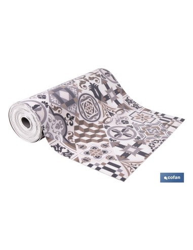 ROLLO DE ALFOMBRA VINILICA DISEÑO ARABESCO 84% VINILO 16% POLIESTER 52 X 20 M