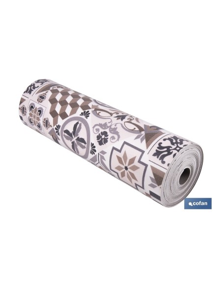 ROLLO DE ALFOMBRA VINILICA DISEÑO ARABESCO 84% VINILO 16% POLIESTER 52 X 20 M
