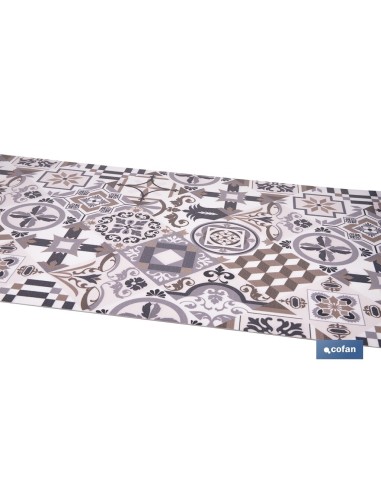 ROLLO DE ALFOMBRA VINILICA DISEÑO ARABESCO 84% VINILO 16% POLIESTER 52 X 20 M